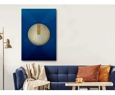 Artgeist Paveikslas - In the Shadow of Classic Mėlyna (1-part) - Golden Circle in Abstraction