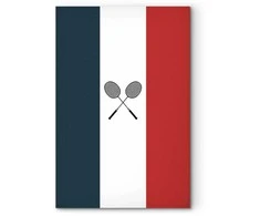 Artgeist Paveikslas - Juodas Badminton Rackets Against the Backdrop of the French Flag