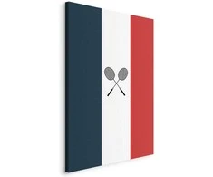 Artgeist Paveikslas - Juodas Badminton Rackets Against the Backdrop of the French Flag