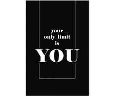 Artgeist Paveikslas - Key to Success (1-part) - Juodas and Baltas English Inscriptions