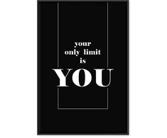 Artgeist Paveikslas - Key to Success (1-part) - Juodas and Baltas English Inscriptions