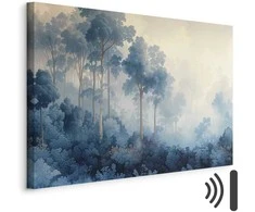 Artgeist Paveikslas - Landscape with Trees in Illustrative Style Fairy-Tale Mėlyna Forest