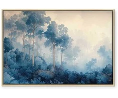 Artgeist Paveikslas - Landscape with Trees in Illustrative Style Fairy-Tale Mėlyna Forest