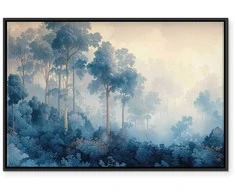 Artgeist Paveikslas - Landscape with Trees in Illustrative Style Fairy-Tale Mėlyna Forest