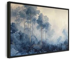 Artgeist Paveikslas - Landscape with Trees in Illustrative Style Fairy-Tale Mėlyna Forest