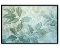 Artgeist Paveikslas - Large Leaves in Shades of Žalias-Mint: Botanical Motif