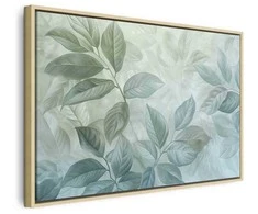 Artgeist Paveikslas - Large Leaves in Shades of Žalias-Mint: Botanical Motif