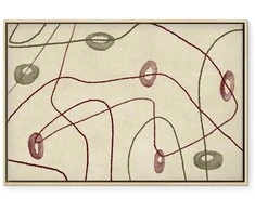 Artgeist Paveikslas - Lines and shapes – bead labyrinth on a pale washed background