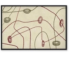 Artgeist Paveikslas - Lines and shapes – bead labyrinth on a pale washed background