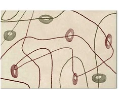 Artgeist Paveikslas - Lines and shapes – bead labyrinth on a pale washed background