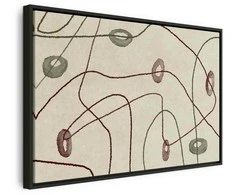 Artgeist Paveikslas - Lines and shapes – bead labyrinth on a pale washed background