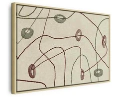 Artgeist Paveikslas - Lines and shapes – bead labyrinth on a pale washed background
