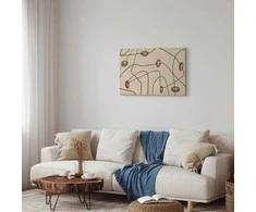 Artgeist Paveikslas - Lines and shapes – bead labyrinth on a pale washed background