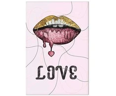 Artgeist Paveikslas - Liquid Lips (1 Part) Vertical