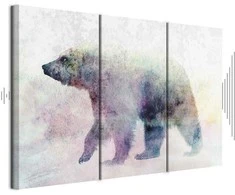 Artgeist Paveikslas - Lonely Bear (3 Parts)