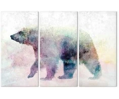 Artgeist Paveikslas - Lonely Bear (3 Parts)