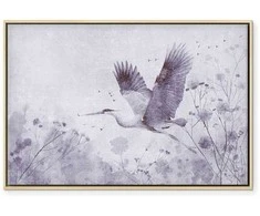 Artgeist Paveikslas - Majestic flight - a crane in flight in monochrome
