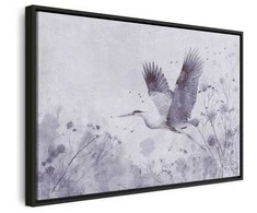 Artgeist Paveikslas - Majestic flight - a crane in flight in monochrome