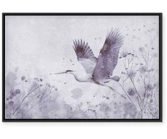 Artgeist Paveikslas - Majestic flight - a crane in flight in monochrome