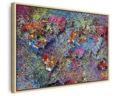 Artgeist Paveikslas - Map: Jackson Pollock inspiration