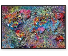 Artgeist Paveikslas - Map: Jackson Pollock inspiration