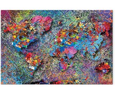 Artgeist Paveikslas - Map: Jackson Pollock inspiration