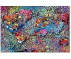 Artgeist Paveikslas - Map: Jackson Pollock inspiration