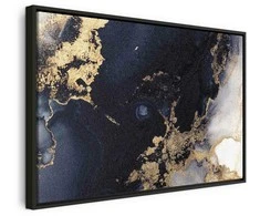 Artgeist Paveikslas - Marble and navy mėlynas – abstract textured pattern inspired by the starry sky