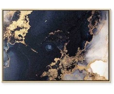 Artgeist Paveikslas - Marble and navy mėlynas – abstract textured pattern inspired by the starry sky