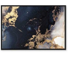 Artgeist Paveikslas - Marble and navy mėlynas – abstract textured pattern inspired by the starry sky
