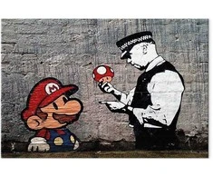 Artgeist Paveikslas - Mario and Cop by Banksy