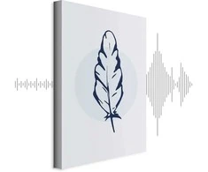 Artgeist Paveikslas - Mėlyna Feather (1 Part) Vertical