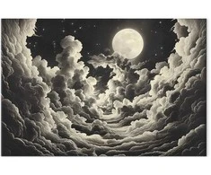 Artgeist Paveikslas - Moon and Stars Singing Among the Great Clouds