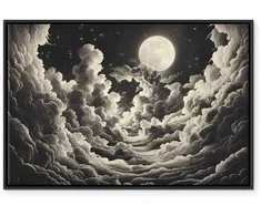 Artgeist Paveikslas - Moon and Stars Singing Among the Great Clouds