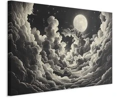 Artgeist Paveikslas - Moon and Stars Singing Among the Great Clouds