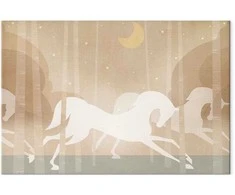 Artgeist Paveikslas - Moon Horses - Horses Galloping Among Trees on a Starry Night