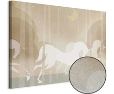 Artgeist Paveikslas - Moon Horses - Horses Galloping Among Trees on a Starry Night