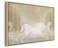 Artgeist Paveikslas - Moon Horses - Horses Galloping Among Trees on a Starry Night