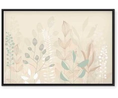 Artgeist Paveikslas - Morning in the Meadow - Various Pastel Plants on a rusvai gelsvas Background