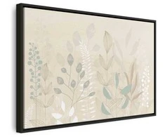 Artgeist Paveikslas - Morning in the Meadow - Various Pastel Plants on a rusvai gelsvas Background