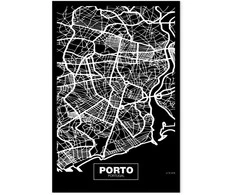 Artgeist Paveikslas - Negative Map: Porto (1 Part) Vertical