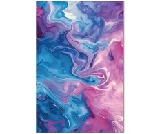 Artgeist Paveikslas - Night Flows - Abstract Waves in Shades of Mėlyna and Violet