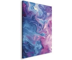 Artgeist Paveikslas - Night Flows - Abstract Waves in Shades of Mėlyna and Violet