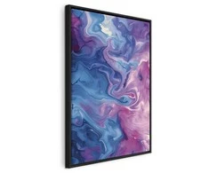 Artgeist Paveikslas - Night Flows - Abstract Waves in Shades of Mėlyna and Violet
