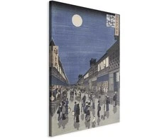 Artgeist Paveikslas - Night time view of Saruwaka Street from 'Meisho Edo Hyakkei' (One Hundred Views of Edo) (Utagawa Hiroshige)