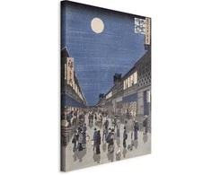 Artgeist Paveikslas - Night time view of Saruwaka Street from 'Meisho Edo Hyakkei' (One Hundred Views of Edo) (Utagawa Hiroshige)