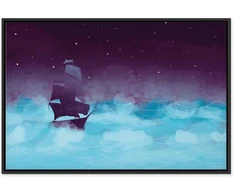 Artgeist Paveikslas - Night Waves (1 Part) Wide - Third Variant