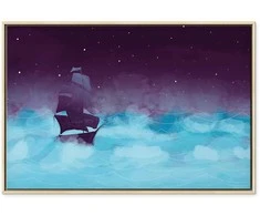 Artgeist Paveikslas - Night Waves (1 Part) Wide - Third Variant
