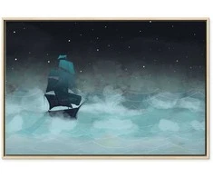 Artgeist Paveikslas - Night Waves (1 Part) Wide - Second Variant