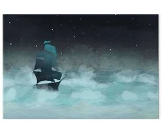 Artgeist Paveikslas - Night Waves (1 Part) Wide - Second Variant